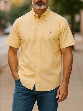 Ralph Lauren Men's Button-Down Shirt in Yellow